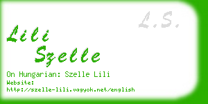 lili szelle business card